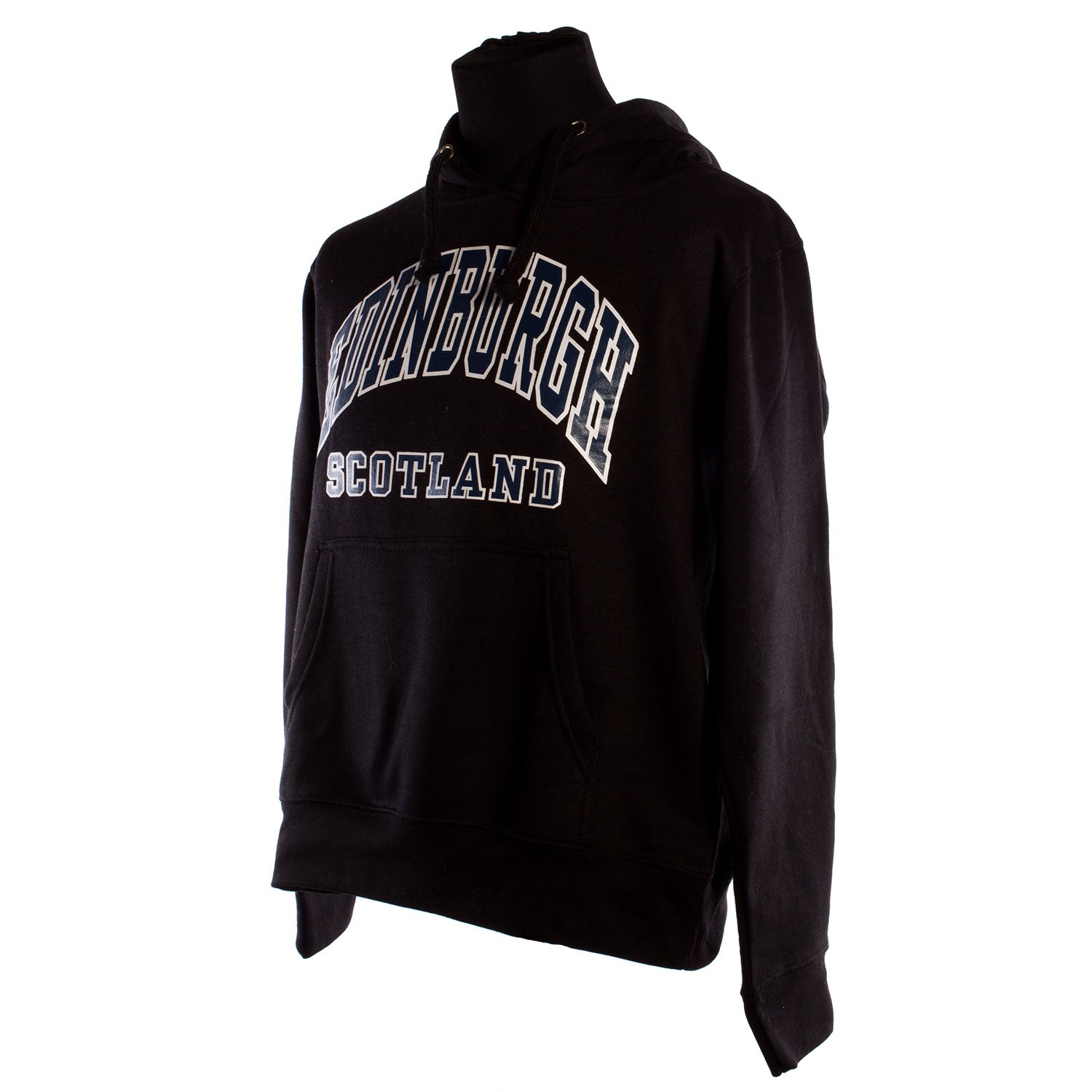 Edinburgh Harvard Print Hooded Top Black