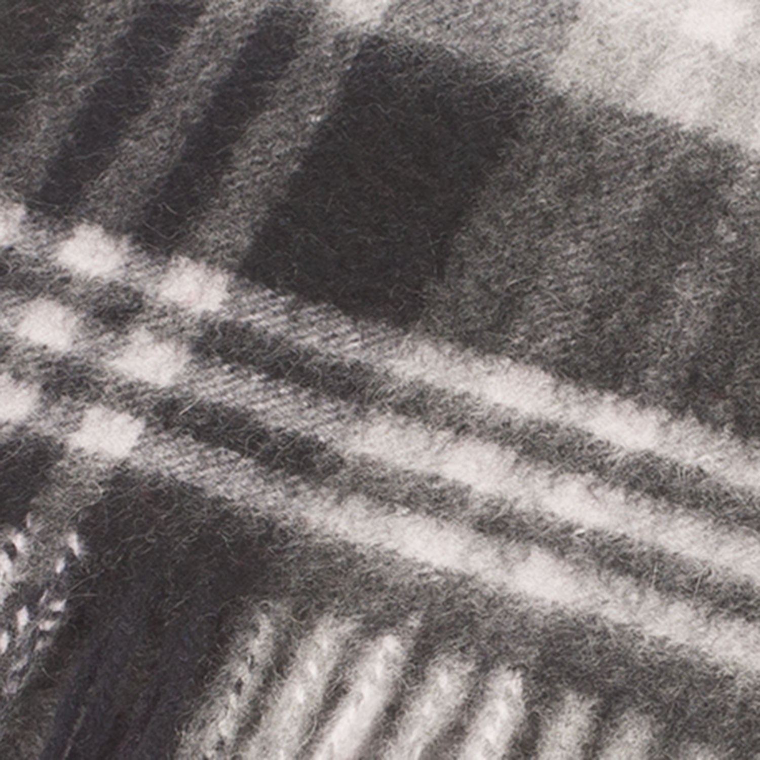 Edinburgh Cashmere Scarf Jk Check - Black/Silver