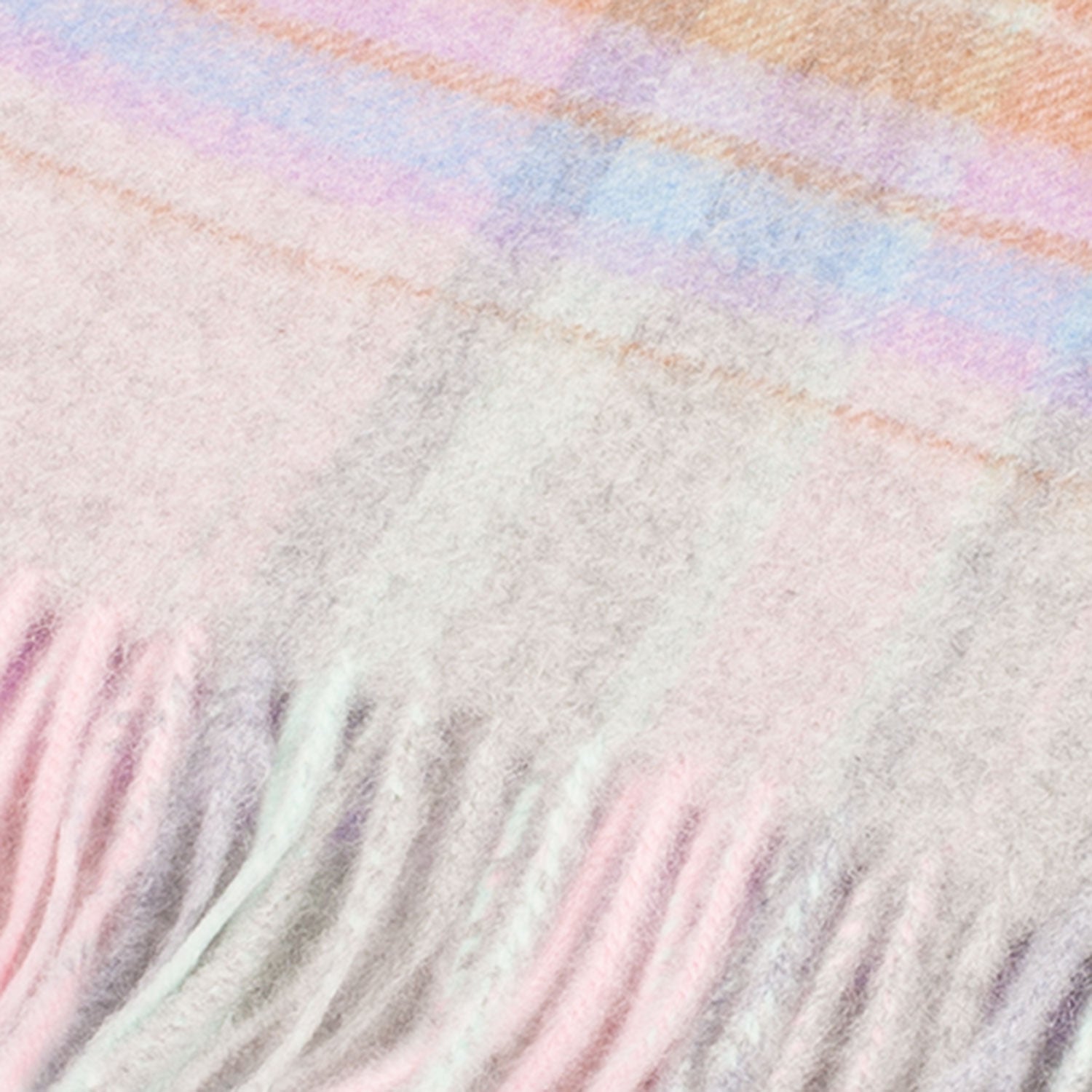 Edinburgh Cashmere Scarf Newlan Check Pink/Aqua