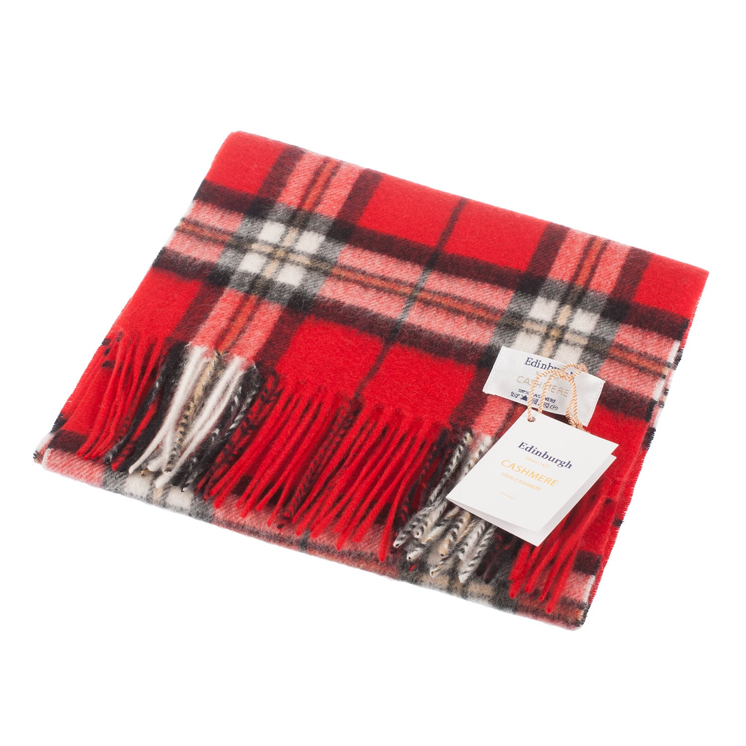 Edinburgh Cashmere Scarf Thomson Red