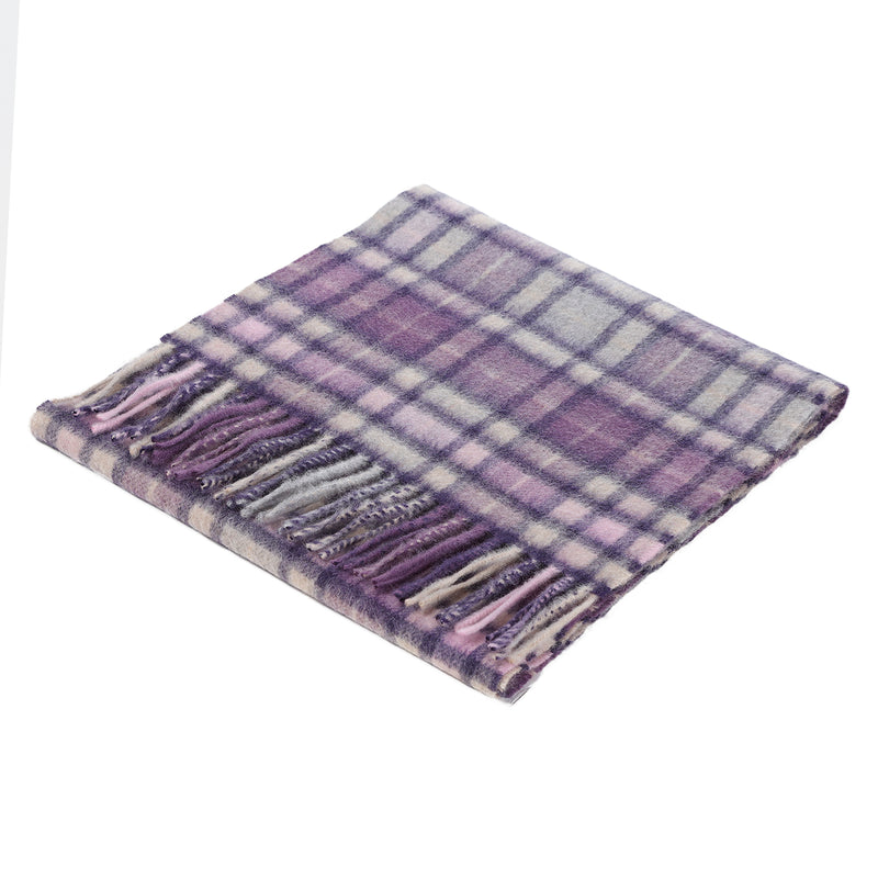 Edinburgh Cashmere Scarf Winter Check - Pink/Green