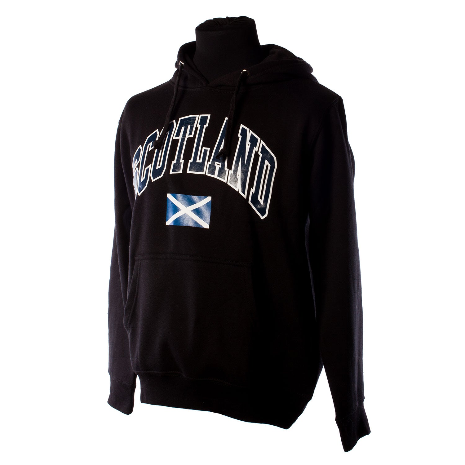 Scotland Harvard Print Hooded Top Black