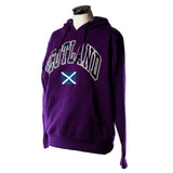 Scotland Harvard Print Hooded Top Purple