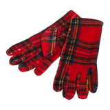 Womens Fleece Tartan Gloves Stewart Royal