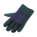 Womens Fleece Tartan Gloves Black Watch