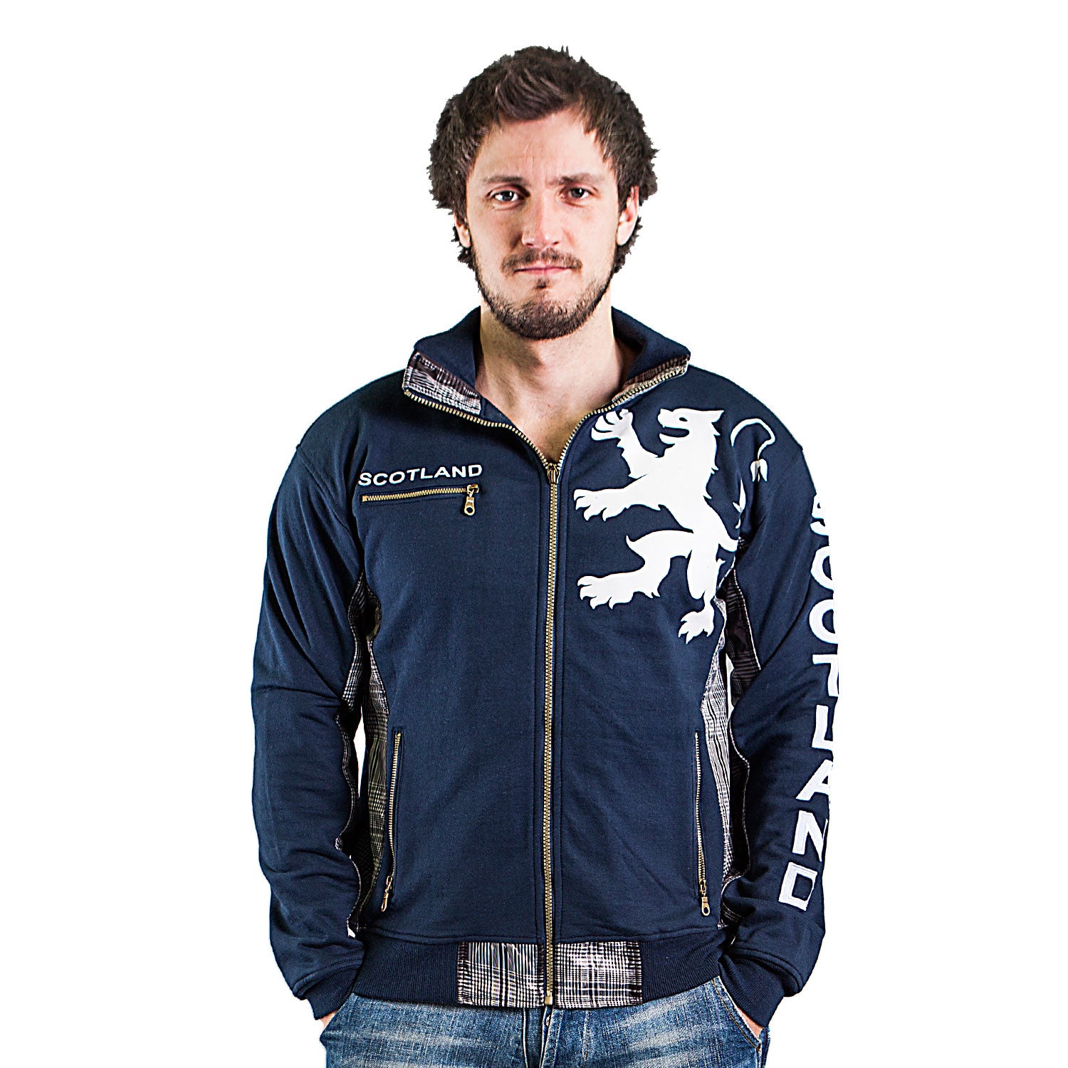 Lion Zip Top Navy