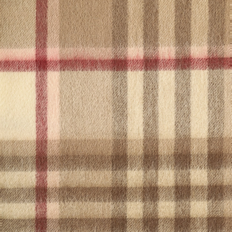 Edinburgh 100% Lambswool Tartan Scarf Chequer Shrimp (24530)