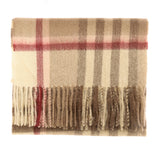 Edinburgh 100% Lambswool Tartan Scarf Chequer Shrimp (24530)