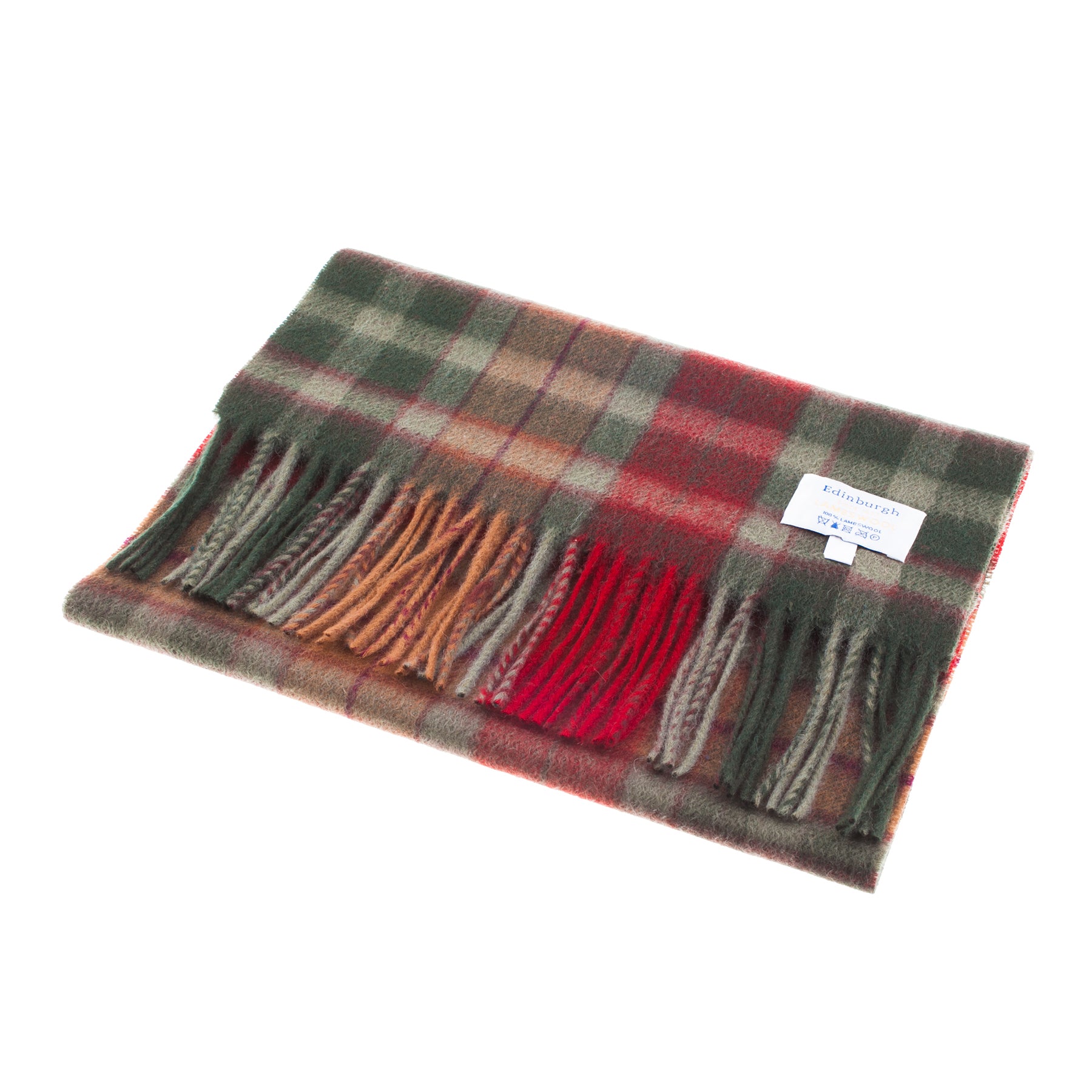 Edinburgh 100% Lambswool Tartan Scarf Buchanan Autumn