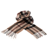 Edinburgh 100% Lambswool Tartan Scarf Large Off Centre Thomson Camel