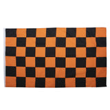 5X3 Flag Orange/Black Check