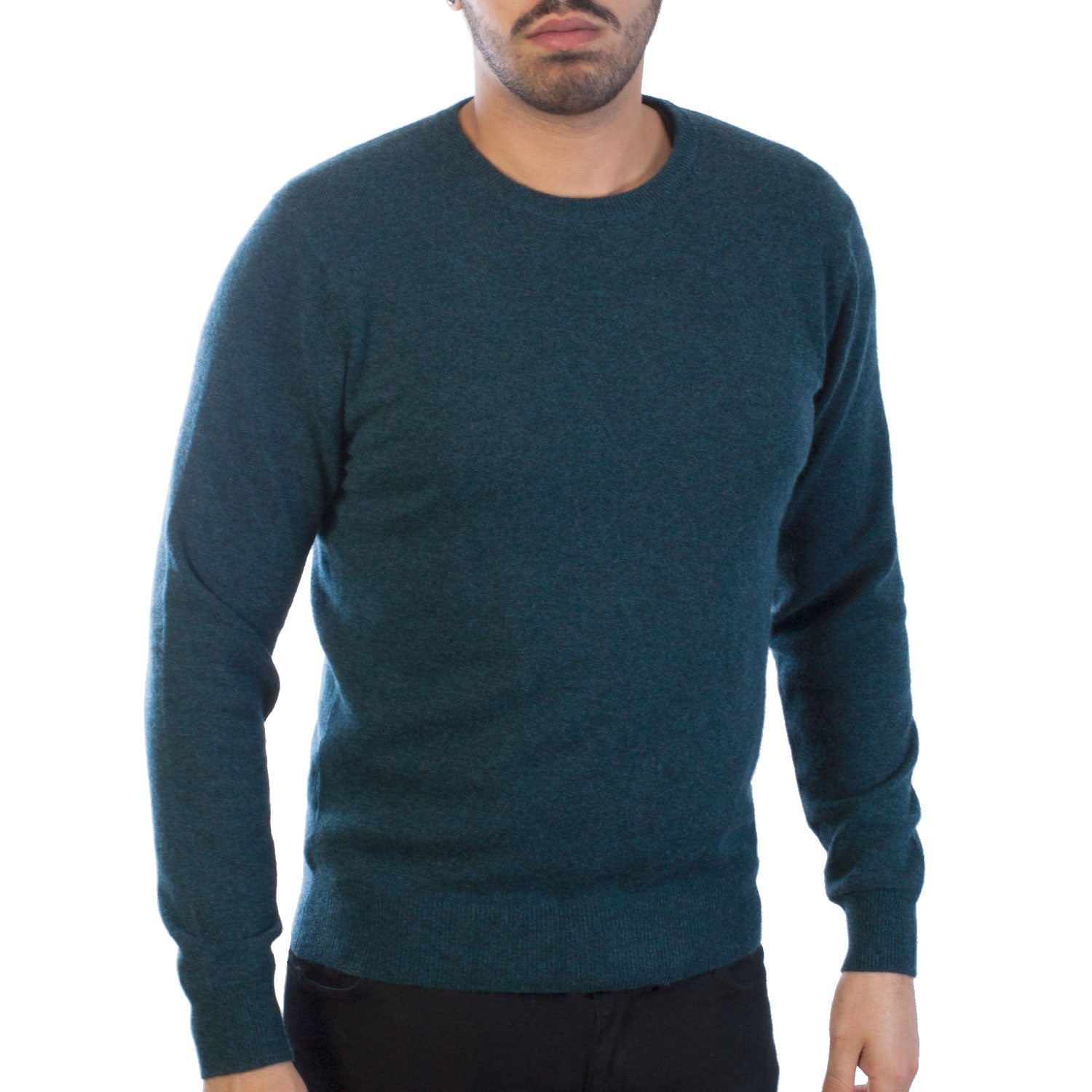 100% Cashmere Gents C Neck Plain Jumper Lugano