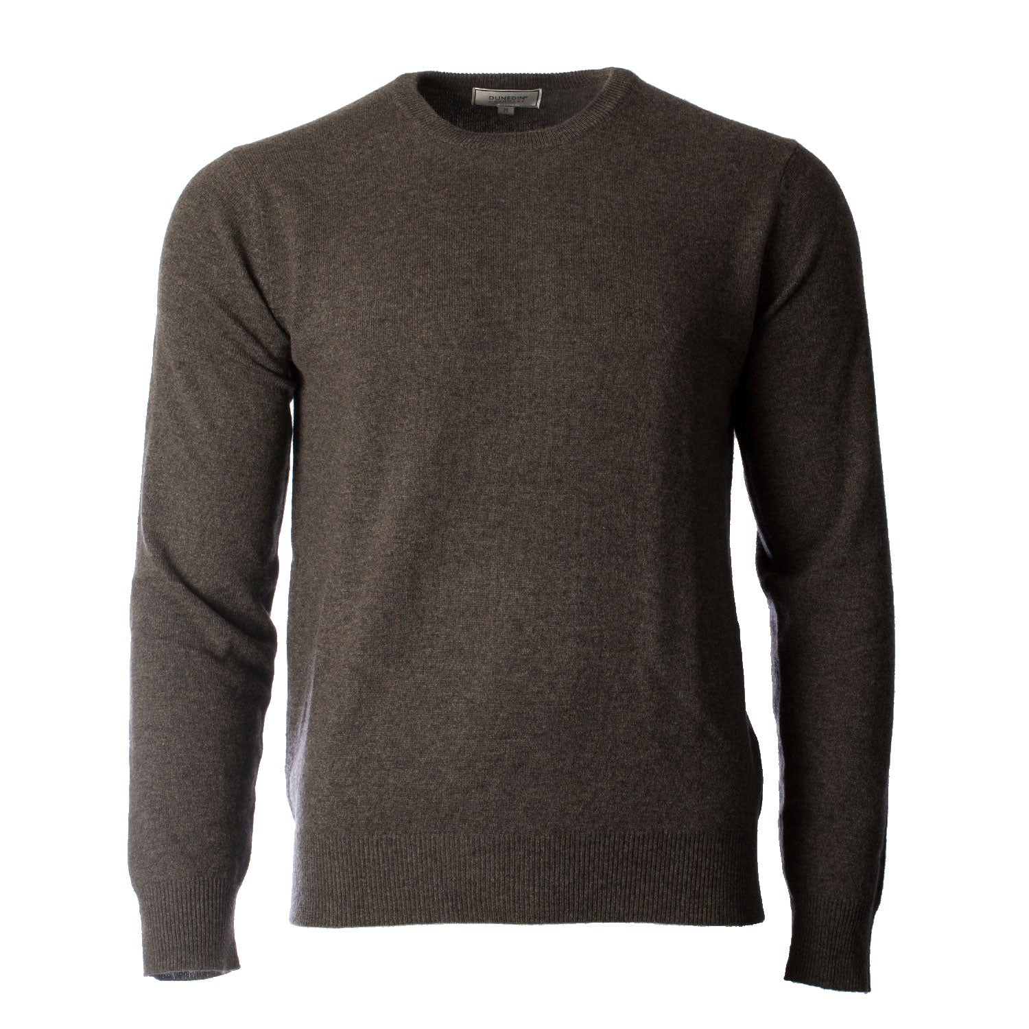 100% Cashmere Gents Crew-Neck Plain Jumper Ptarmigan