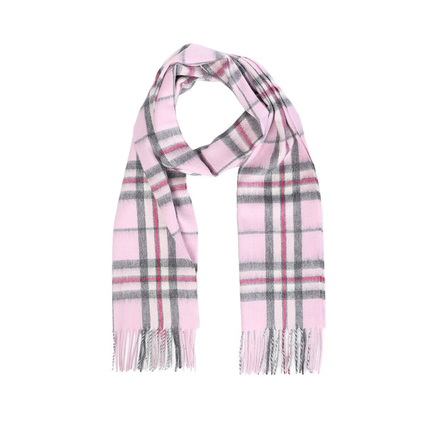 Balmoral 100% Cashmere Woven Scarf Thomson Pink
