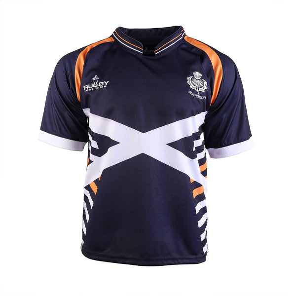 Adults Saltire Polyester Rugby Top Navy