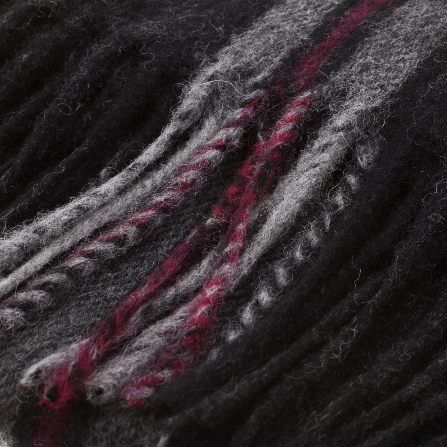 Lambswool Tartan Mini Scarf Thomson Charcoal