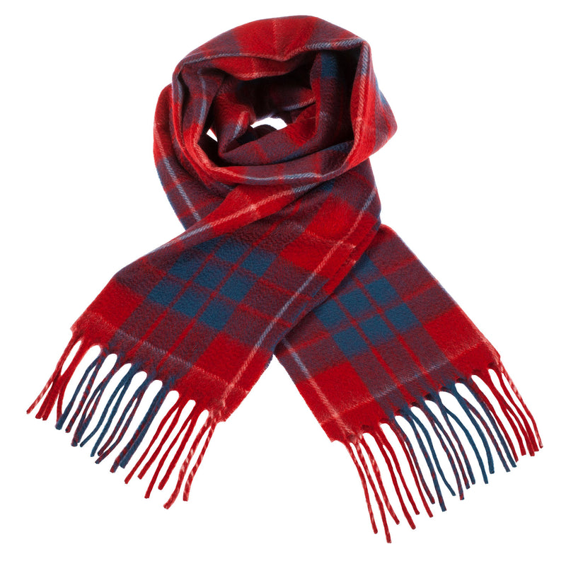 Cashmere Scottish Tartan Clan Scarf Hamilton Red