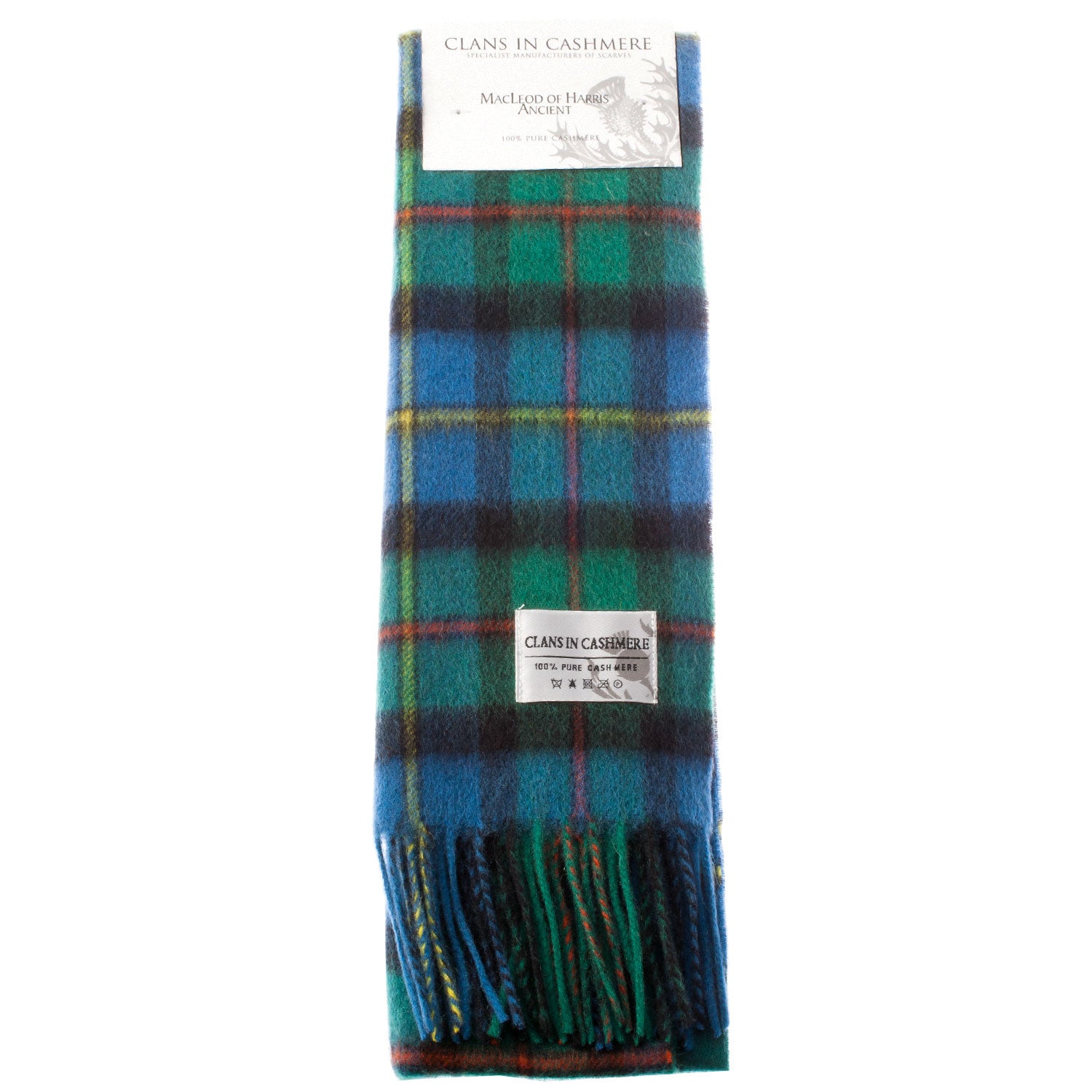 Cashmere Scottish Tartan Clan Scarf Macleod Of Harris Ancient