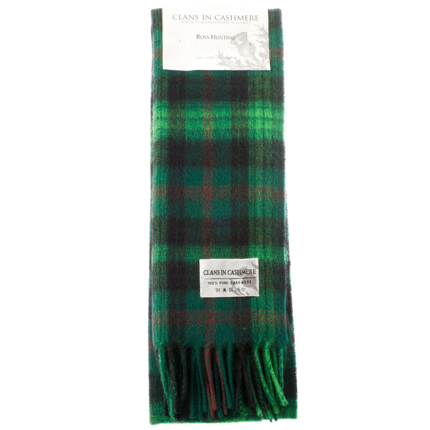 Cashmere Scottish Tartan Clan Scarf Ross Hunting