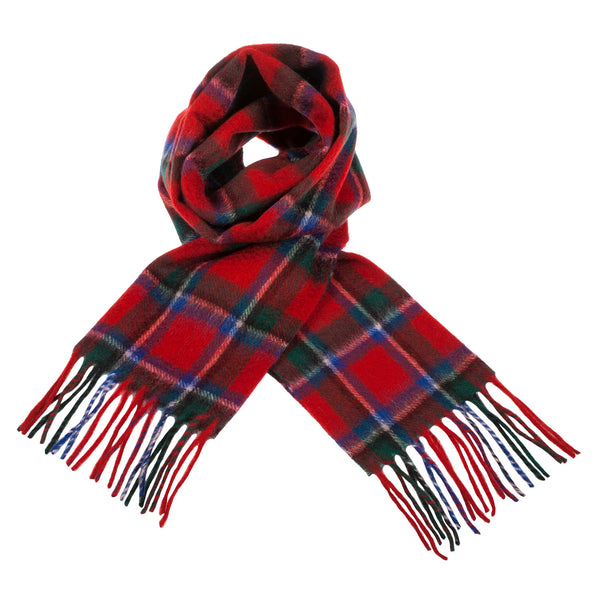 Cashmere Scottish Tartan Clan Scarf Sinclair Red