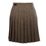 Harris Tweed Ladies Bronwyn Wool Skirt Brown Herringbone