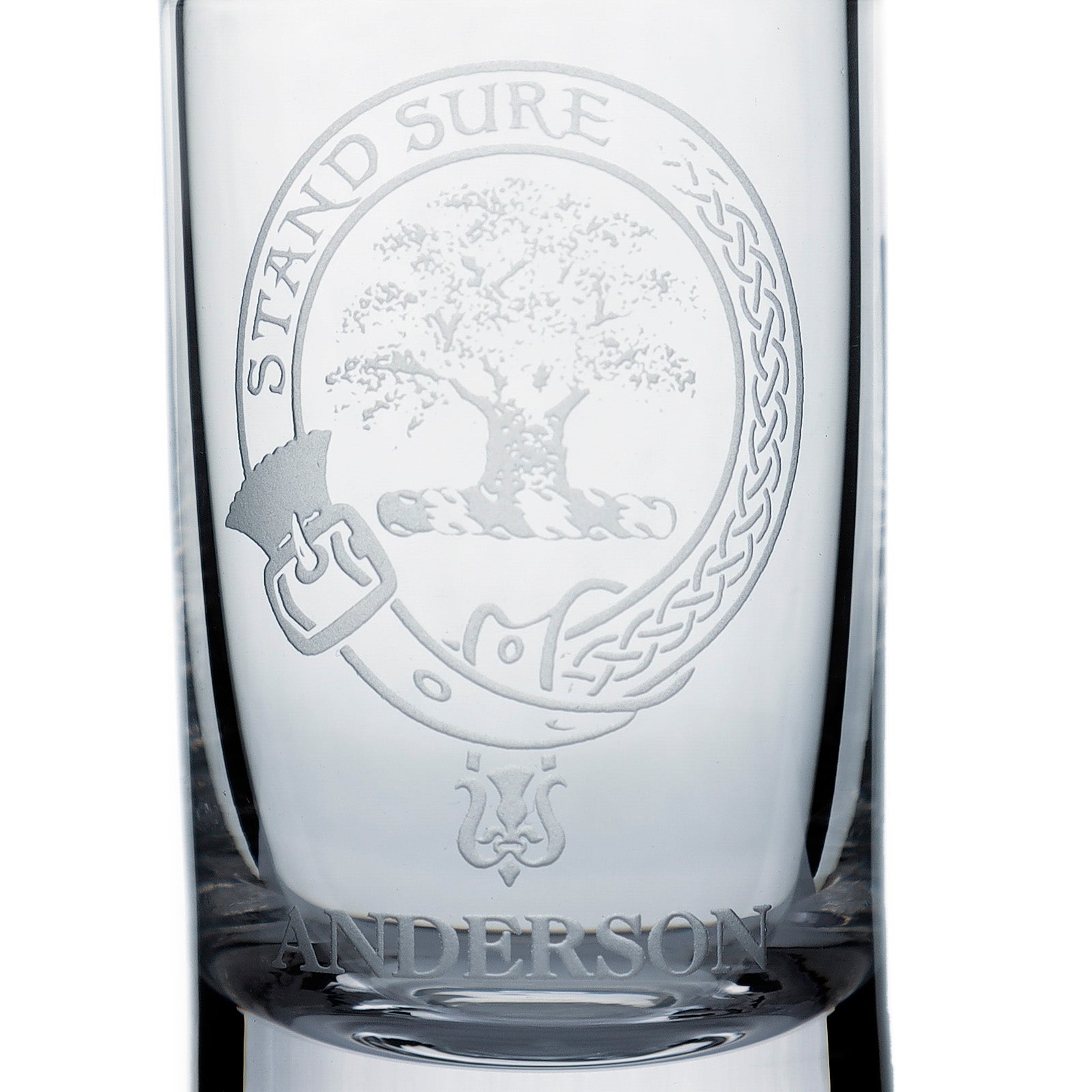 Collins Crystal Clan Shot Glass Anderson