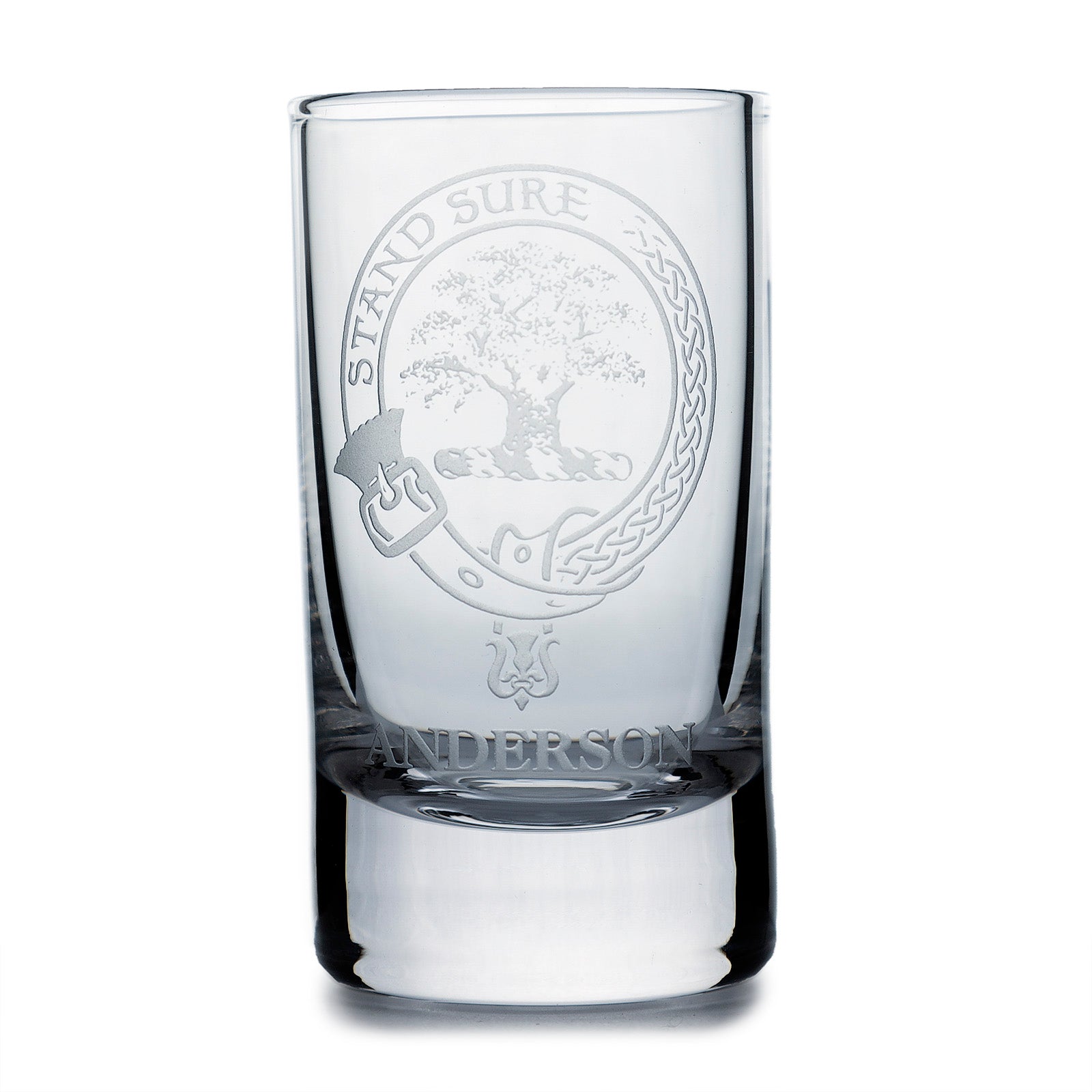 Collins Crystal Clan Shot Glass Anderson