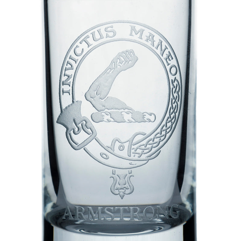 Collins Crystal Clan Shot Glass Armstrong