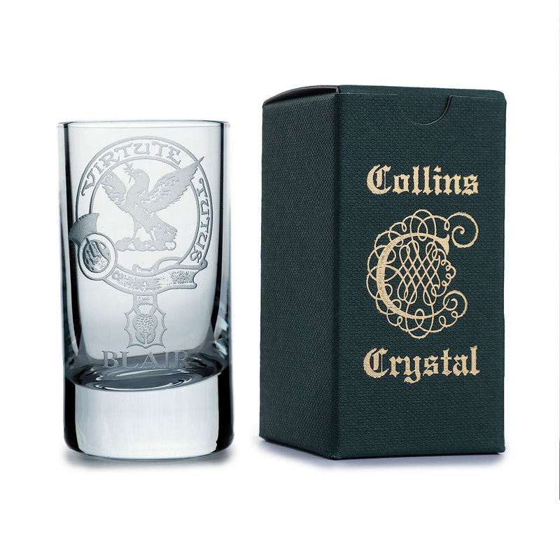 Collins Crystal Clan Shot Glass Blair
