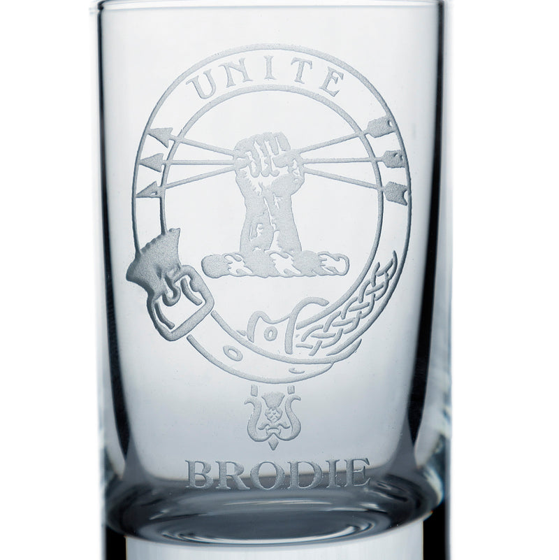 Collins Crystal Clan Shot Glass Brodie