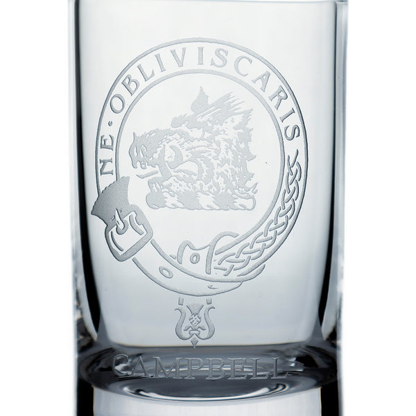 Collins Crystal Clan Shot Glass Campbell