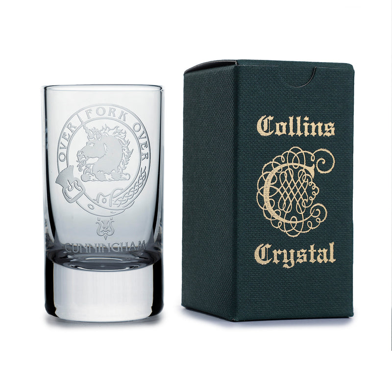 Collins Crystal Clan Shot Glass Cunningham