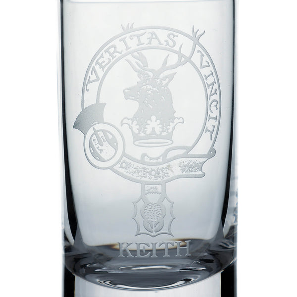 Collins Crystal Clan Shot Glass Keith