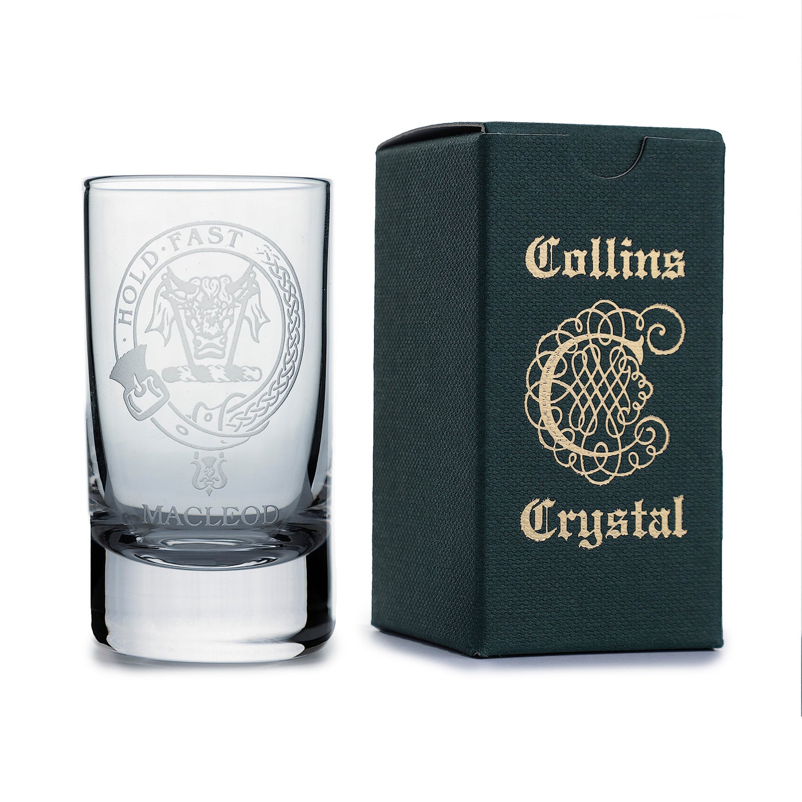 Collins Crystal Clan Shot Glass Macleod