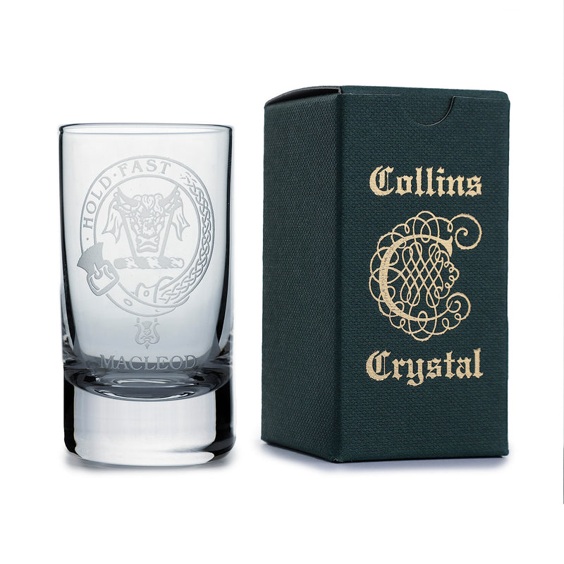 Collins Crystal Clan Shot Glass Macleod