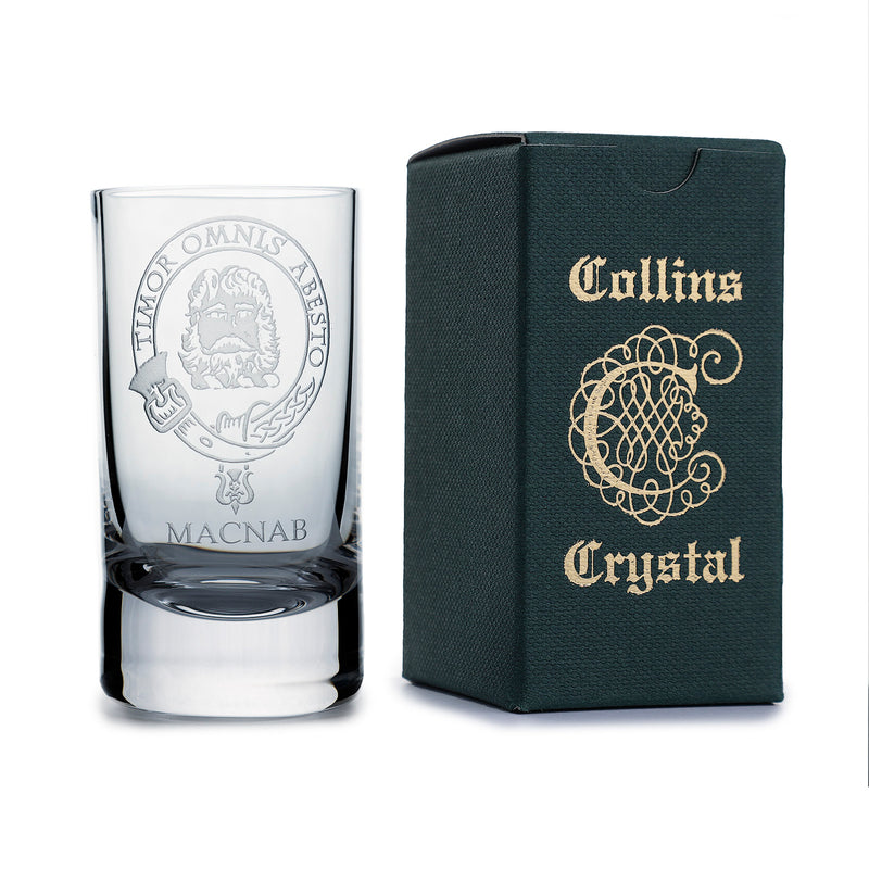 Collins Crystal Clan Shot Glass Macnab