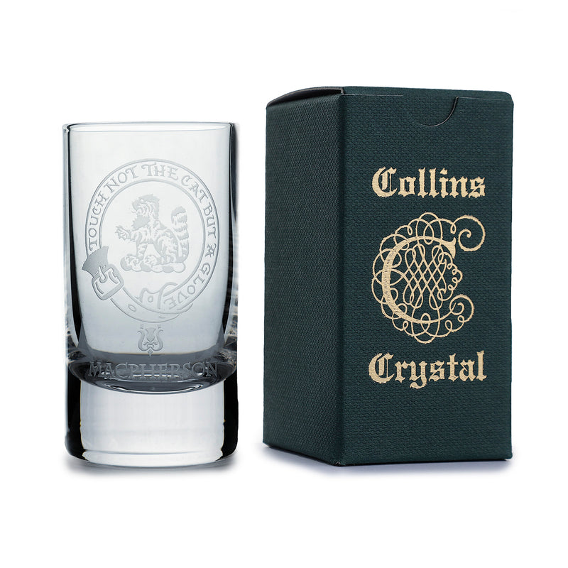 Collins Crystal Clan Shot Glass Macpherson