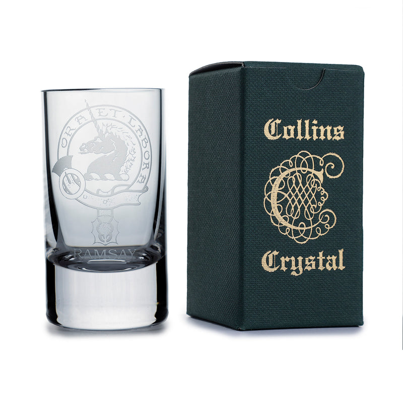 Collins Crystal Clan Shot Glass Ramsay