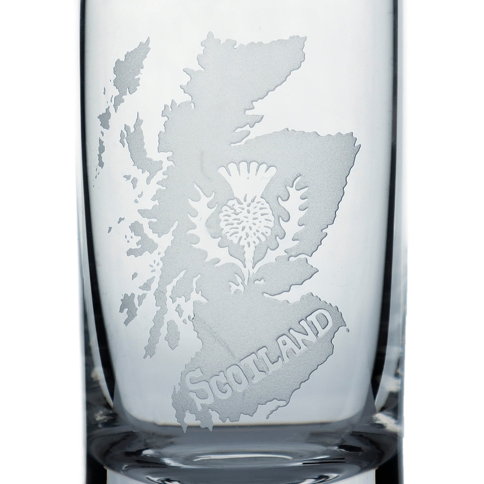 Collins Crystal Clan Shot Glass Scotland Map
