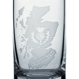 Collins Crystal Clan Shot Glass Scotland Map