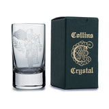 Collins Crystal Clan Shot Glass Scotland Piper