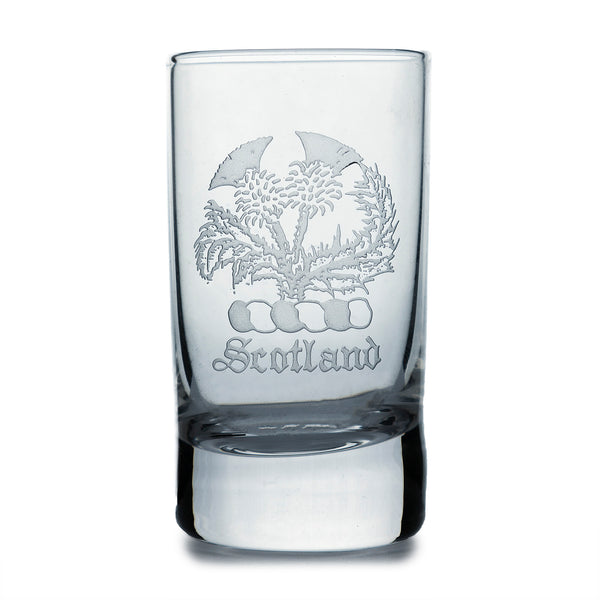Collins Crystal Clan Shot Glass Scotland Wreath