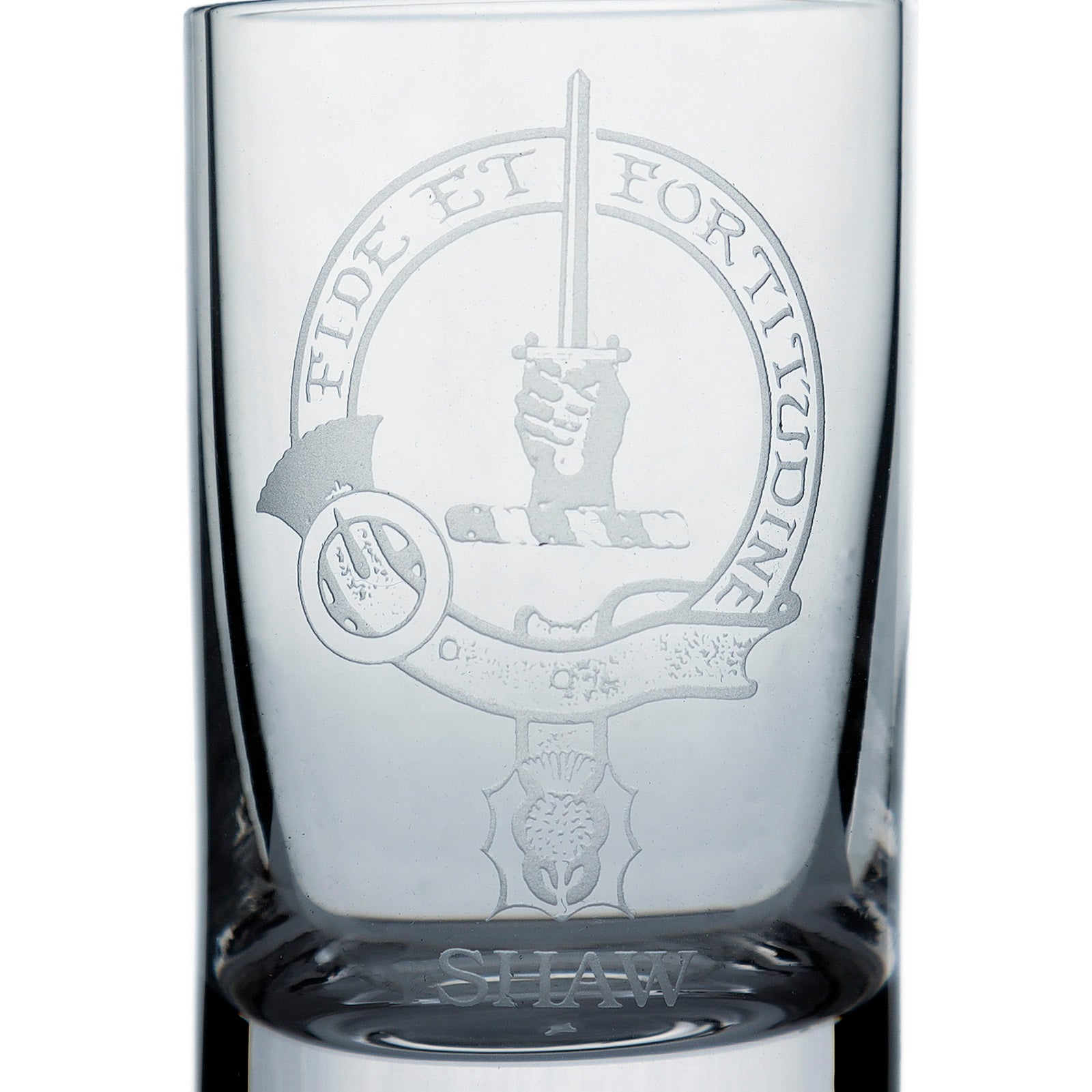 Collins Crystal Clan Shot Glass Shaw