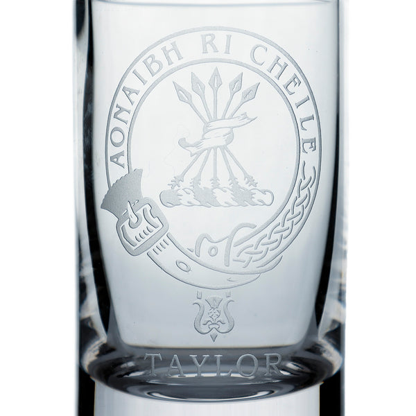 Collins Crystal Clan Shot Glass Taylor