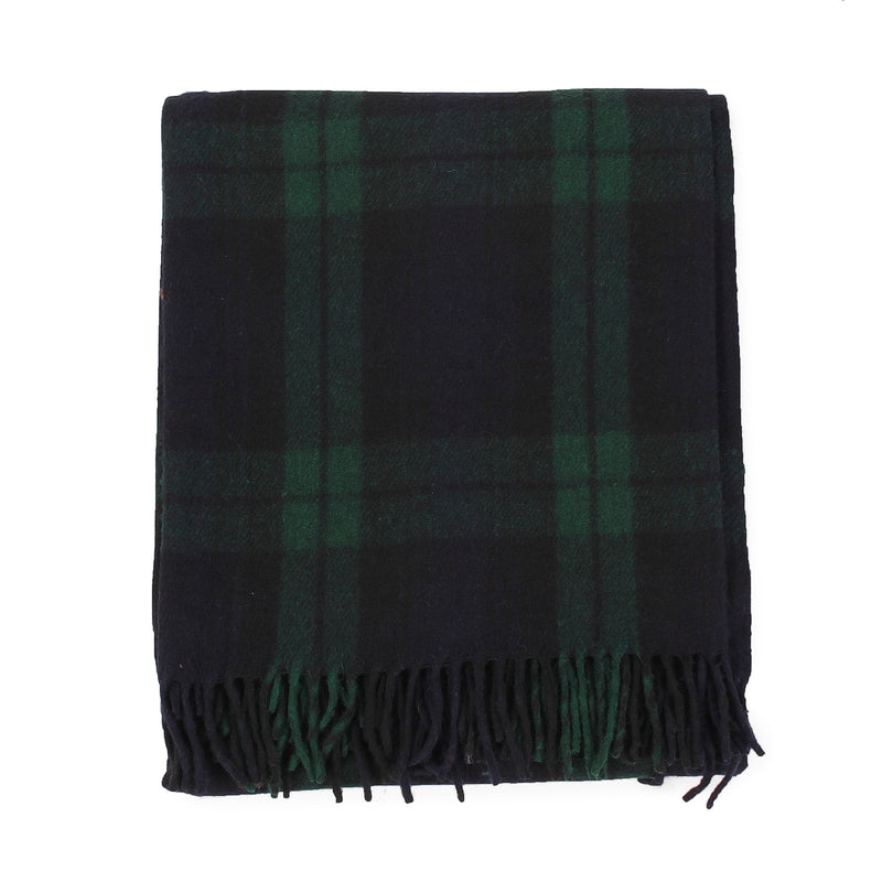 Highland Wool Blend Tartan Blanket / Throw Extra Warm Black Watch