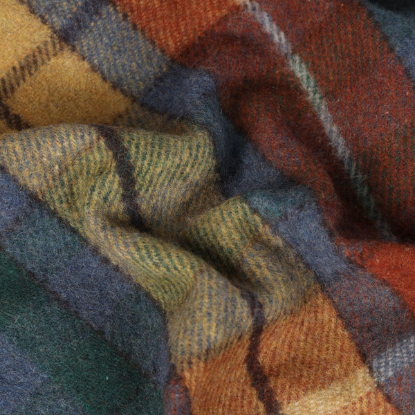 Highland Wool Blend Tartan Blanket / Throw Extra Warm Buchanan Ancient