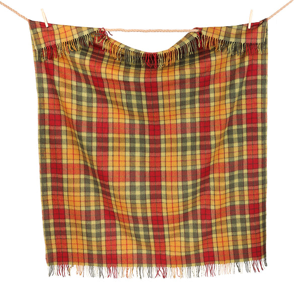 Highland Wool Blend Tartan Blanket / Throw Extra Warm Buchanan Autumn