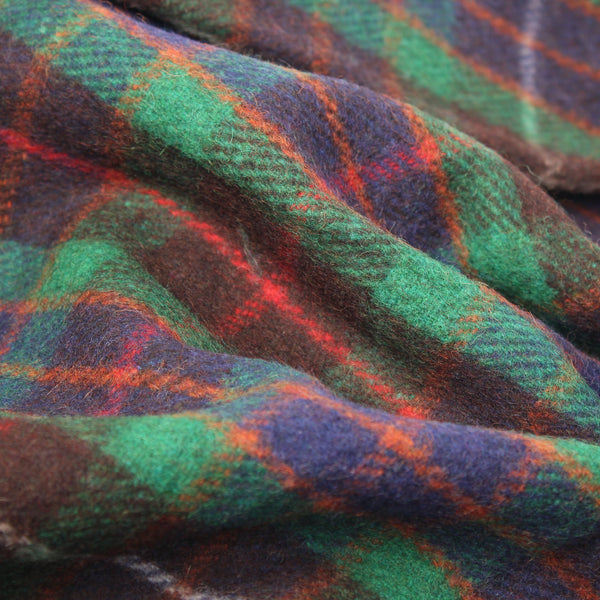 Highland Wool Blend Tartan Blanket / Throw Extra Warm Fraser Hunting