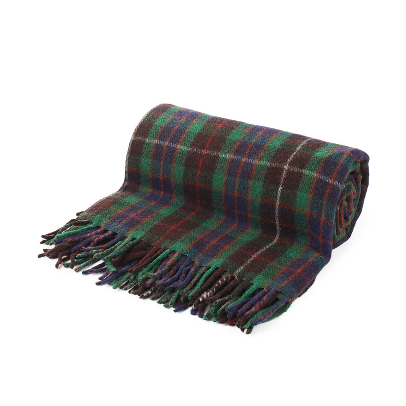 Highland Wool Blend Tartan Blanket / Throw Extra Warm Fraser Hunting