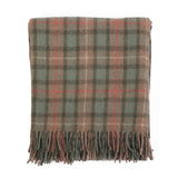 Highland Wool Blend Tartan Blanket / Throw Extra Warm Fraser Hunting Weathered